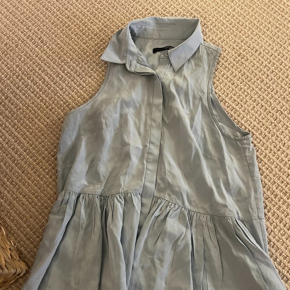 Tibi Silk Peplum Top
